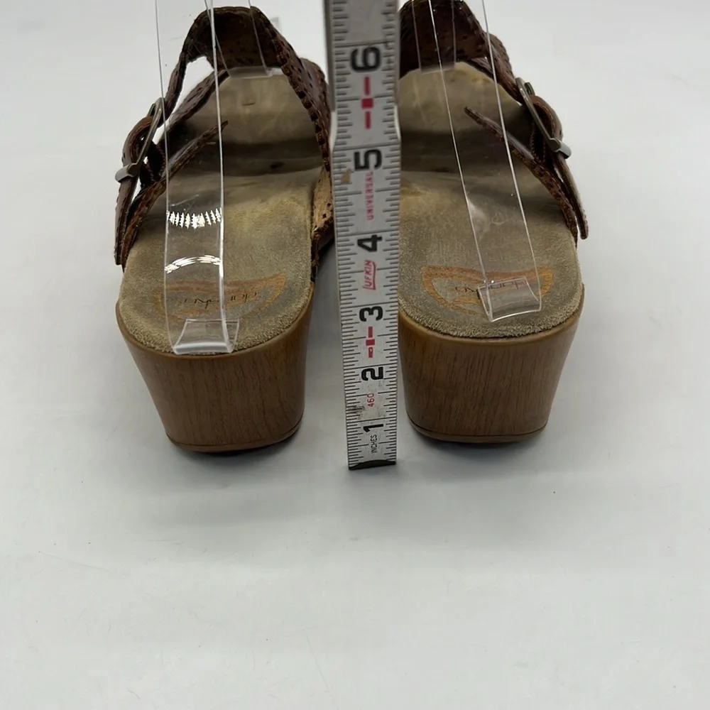 Dansko Brown Leather Slip on Sandals size EU 37